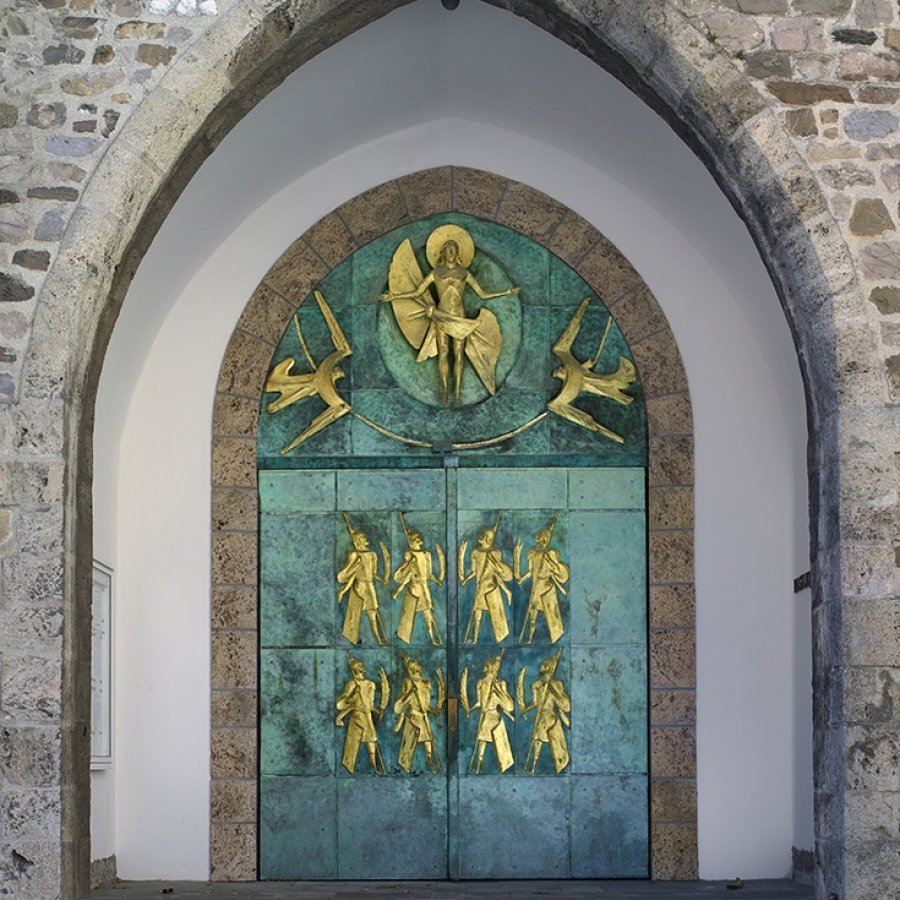 Abbaye de St-Maurice - Porte principale de la basilique